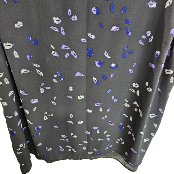 Torrid Top Feather Print Top Short Sleeve Blouse Women 2X Black Casual Top - Picture 3 of 8
